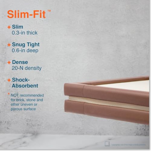Roving Cove Slimfit Corner Edge Protector for Baby Proofing (Small 18ft Edge 8 Corners), Furniture Safety Bumper Guard, Soft NBR Rubber Foam, 3M Adhesive, Coffee Brown - color: Coffee Brown, size: Small 18 feet
