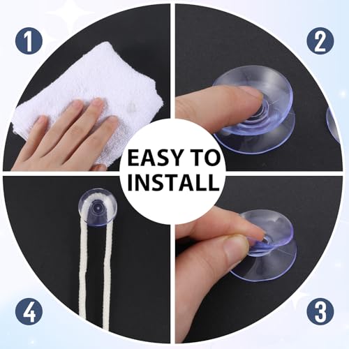 20 Pcs Double Sided Suction Cups, 1.2 Inch Clear Plastic Sucker Pads Clear Silicone Bumpers Small Suction Cups Glass Table, Mirror, Aquarium