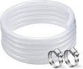 DAVCO 5/16" ID × 10 ft Clear Braided Hose Plastic Tubing, High Pressure Flexible Reinforced PVC for Transfer Water Air Oil, BPA Free & Non-Toxic - size: 5/16"ID, style: 10 Feet