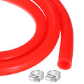 MECCANIXITY 3.3ft Silicone Rubber Tubing 3/4" ID 1" OD Plastic Tube Flexible Air Hose for Brewing, Wine Making, Pump Siphon, 19mm x 25.4mm, with 2pcs Clamps, Red - color: Red, size: 3/4" x 1"