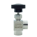 1 Piece Stainless Steel 304 Instrument Gas Angle Needle Valve 3/8" NPT Female x 3/8 NPT Female - size: Angle 3/8" NPT F x F