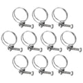 uxcell 10Pcs Double Wire Hose Clamp, 30-34mm Adjustable Stainless Steel Wire Hose Clips with M6 Bolt for Dust Collection Hose, Pump Hose Pipe - size: 30-34mm