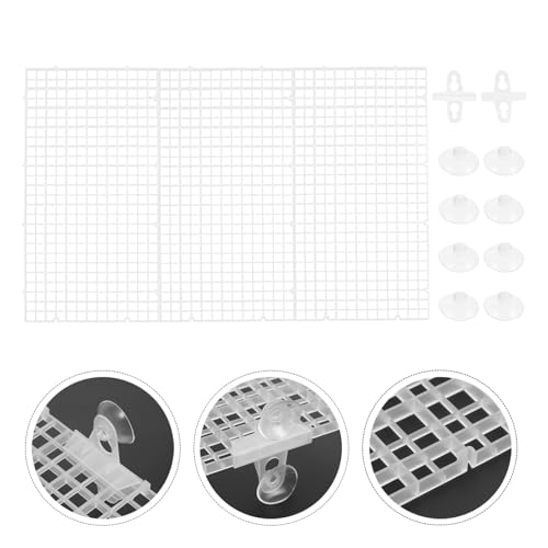 Tofficu Fish Tank Divider 3pcs Acrylic Isolation Board 30x15cm with 10 White Suction Cups Aquarium Breeding Partition for Small Fish Separation