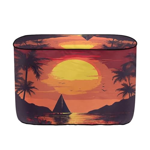 Boat Palm Double 20lb RV Propane Tank Cover Heavy Duty Propane Gas Cylinder Cover Dust-Proof All Weather Protection - color: Boat Palm, size: S(20LB)