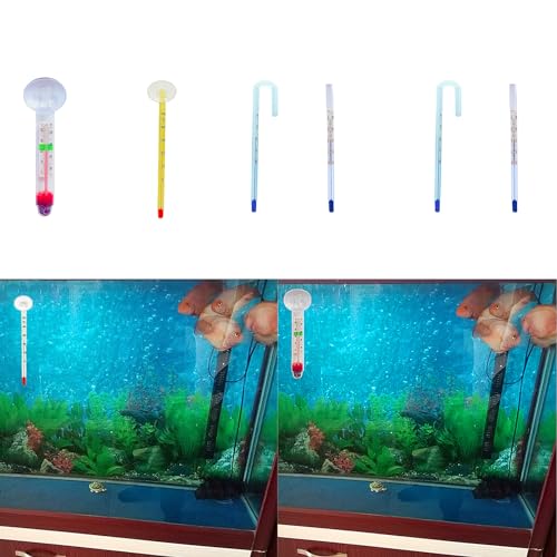 Liquid-in-Glass Aquarium Thermometer for Fishtank Accurate Floating Laboratory - color: Rectangular waterpro