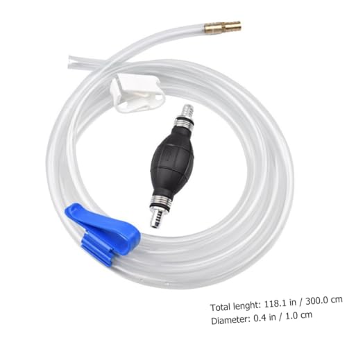 Manual Suction Hose Pump for Car and Fish Tank, Useful Siphon Oil and Water Transfer Tube with Flexible Guide Hose for Fuel and Aquarium Water Exchange