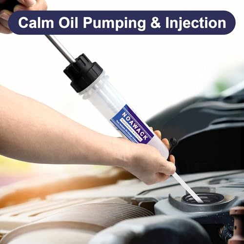 Fluid Extractor Pump, Manual Oil Extractor for Cars, ATVs & Lawn Mowers - Oil Transfer Pump with Flexible Hoses, Brake/Transmission Fluid Extractor, Oil Change Tools 7 oz (200 ml) - size: 200 ml(16" hose)
