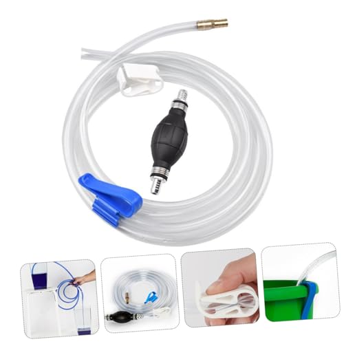 Manual Water Suction Hose and Car Guide Oil Tube Siphon Pump Set for Fish Tank and Automotive Fluid Transfer