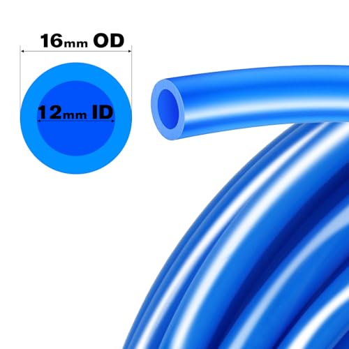VerRich Pneumatic Tubing Pipe Pu Hose,Blue 16mm OD x 12mm ID 262 FT(80 Meters) Air Compressor PU Air Hose Line Tube - color: Blue, size: OD16mm*ID12mm 262 FT (80 Meters)
