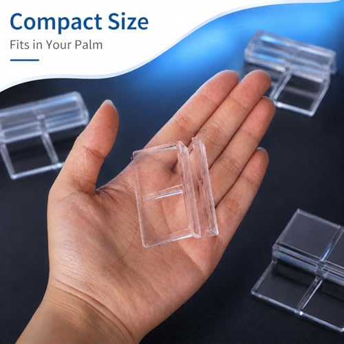 10 Pack Transparent Aquarium Lid Clips 6.3mm Aquarium Cover Bracket Rimless Fish Tank Glass Cover top Support Acrylic and Glass Aquariums top Clips Aquariums Hood Holder Plastic Fish Tank Covers