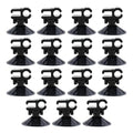 RLECS 15PCS Black Aquarium Suction Cup Clip 28x20mm Oxygen Tube Hose Pump Power Cord Double Head Snap Cable Organiser Suction Cup Aquarium Accessories