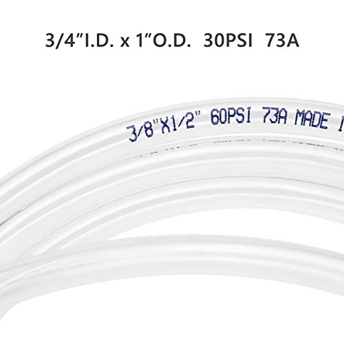 Eastrans 10ft x 3/4" ID Clear Vinyl Tubing, Flexible Hybrid PVC Tubing Hose, Lightweight Plastic Tube UV Chemical Resistant Vinyl Hose, BPA Free and Non Toxic - size: ID 3/4 INCH, style: 10 Feet