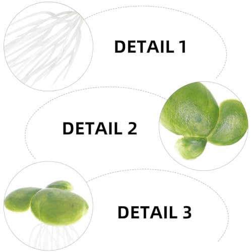 Artificial Floating Duckweed Aquarium Plant Decor, Simulation Plastic Mini Duckweed with Roots, 72pcs (18pcs X 4 Packs) for Fish Tank Landscape and Freshwater Aquariums