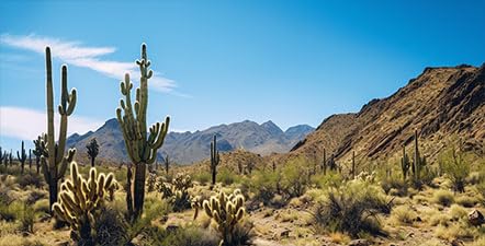 Reptile Habitat Background, Retro Desert Oasis Cactus Terrarium Background 24X16 in Background with 8 EVA Double-Sided Tape - color: desert01, size: 24X16in/60X40cm