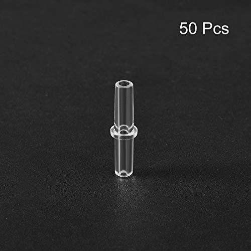 uxcell Aquarium Air Valve Connector Plastic Inline Tubing Straight Valves for 4mm Fish Tank Pond Air Line 50pcs