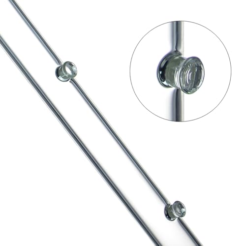 LINLAN 13.78 Inch Glass Shrimp Feeder, Aquarium Feeding Tube and Square Bowl with Two Suction Cups to Prevent Food from Spreading, for Crystal Shrimp and Cherry Shrimp - size: 35CM