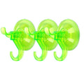 Antimbee 3 Pack Suction Cup Hooks, Clear Suction Cup Hanger, Removable Small Suction Cups for Shower, Bathroom, Glass, Door, Windows, Kitchen-Up to 11 lbs on Smooth Surface (Transparent Green) - color: Transparent Green