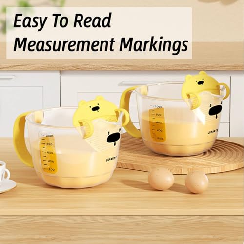 Liquid Measuring Cups,1000ml 4 Cups Plastic Measuring Cups for Liquids,Measure Cups for Home and Kitchen