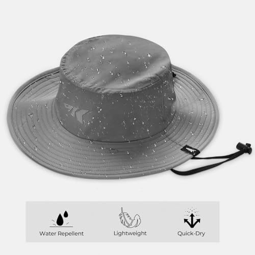 KastKing Sol Armis UPF 50 Boonie Hat - Sun Protection Hat, Fishing Hat, Beach & Hiking Hat, Paddling - color: O: Formal Gray, size: Laser-vented Design