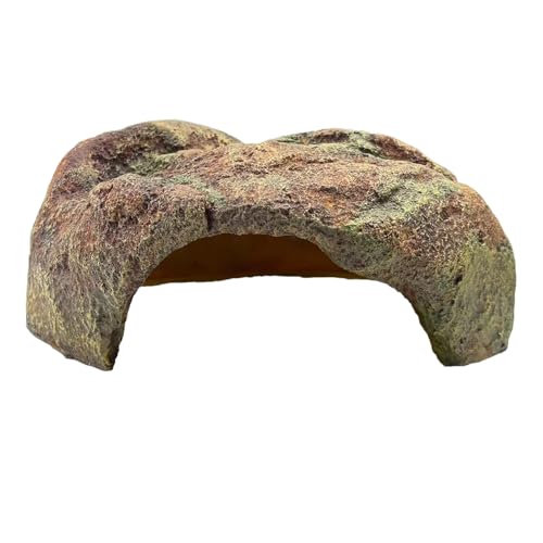 Extra Large Reptile Hide Resin Snake Hideout for Ball Pythons Amphibians Hides and Caves Simulation Rock Reptile Habitat Hidden for Habitat Lizard Leopard Gecko Bearded Dragon