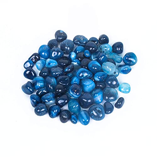 Blue River Rocks, Garden Rocks, Outdoor Decorative Stones, Natural Gravel, for Aquariums, Landscaping, Vase Fillers, Succulent, Tillandsia, Cactus Pot, Terrarium Rocks, 4.5 lb (72 oz)