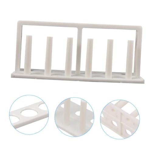 Ipetboom Plastic Test Tube Rack Holder for Water Quality Testing, Laboratory Tube Organizer with Portable White Plastic Stand, Suitable for Aquariums and School Labs