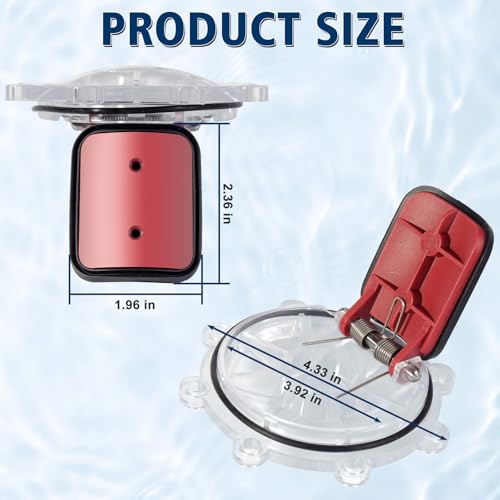 2 Pack 7056 Pool Check Valve Cover with Flapper Assembly Replacement for Jandy 7235 7236 7305 7511 7512, Check Valve Flapper Rebuild Kit Compatible with Zodiac Jandy Spring Check Valve (2 Pack/Set)