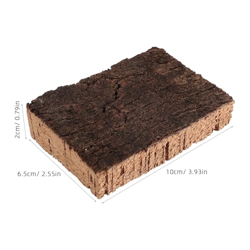 4pcs Natural Cork Bark for Terrarium, Reptile Climbing Background, Aquarium Wood Decoration Bark Hiding for Frogs Lizards Snakes 3.94x2.56 - size: 10.00X6.50X2.00CM