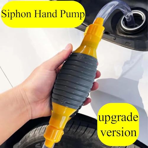 Gas Siphon Pump for Gasoline, with 4.9ft Siphon Hose, Hand Syphon Pump, Transfer Pump for Water, Oil, Diesel, Fish Tank, Aquarium (with Valve) - style: 2