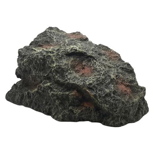 M2cbridge Reptile Hideout Cave Resin Aquarium Fish Hide Rock Terrarium Habitat Decor