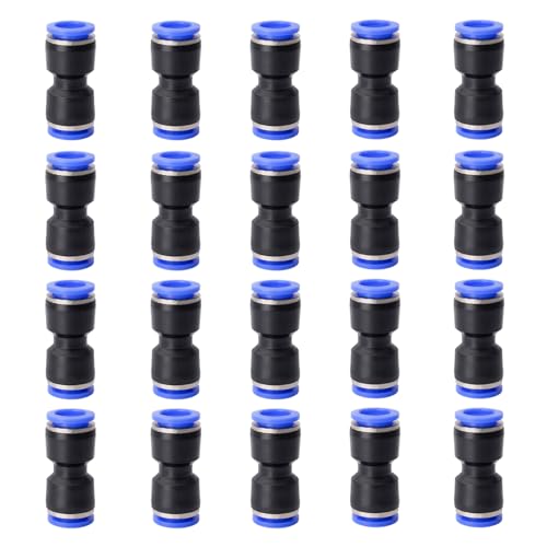 20PCS Straight Push Connectors Quick Release Plastic Push to Connect Fittings 1/2" inch Quick Connect Air Hose Fittings (1/2'', Blue) - size: 1/2'' 20PCS