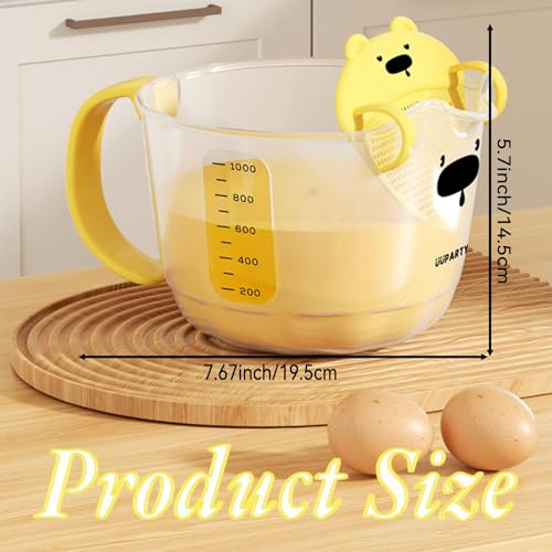 Liquid Measuring Cups,1000ml 4 Cups Plastic Measuring Cups for Liquids,Measure Cups for Home and Kitchen