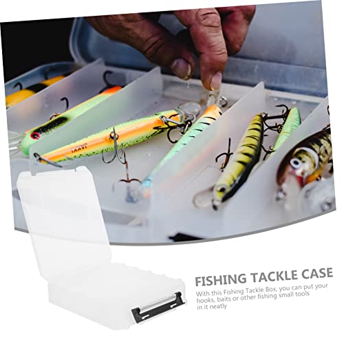 Happyyami 2pcs Fishing Lure Kit Tackle Boxes Storage for Hooks Lures Gear Compact Fishing Tackle Case - color: White