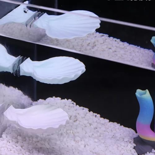 Betta Fish Hammock, Shell Pad with Strong Suction Cup Natural Resting Bed for Bettas Soft Fin-Safe Silicone Betta Fish Tank Decor and Accessories (Blue) - color: Blue Small