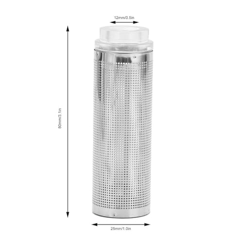 Silver Stainless Steel Aquarium Inlet Mesh Filter Guard Intake Strainer Filter Guard Mesh Net Aquarium Accessories(12mm) - size: 12mm