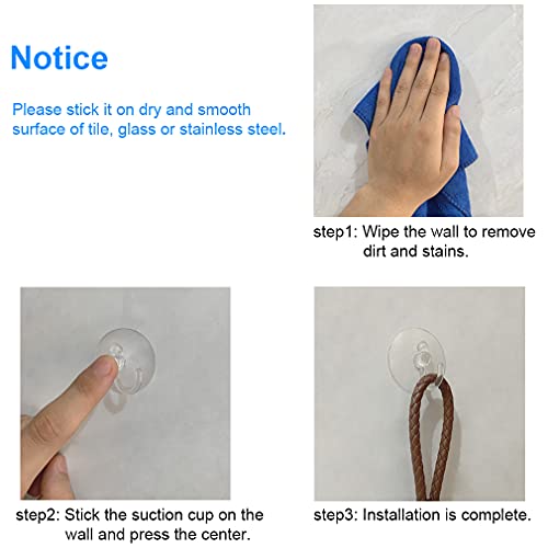 12 Pieces Large Suction Cups with Hooks 2 inch Clear Plastic Sucker Hooks for Glass Window Wall Festivals Parties Theme Carnival Decoration Door Bathroom Kitchen - size: 2"+hooks"