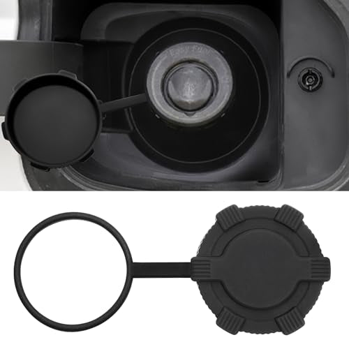 2.375" ID Capless Gas Cap Cover w/Anti-loss Tether, Car Fuel Tank Filler Cap Replacement for Chevy GMC Buick Cadillac Ford Accessories, Dust Water Dirt Protection Cover, 1PC Silicone Flag Black - color: All Black, size: With 2.375" ID Capless Fuel Tank