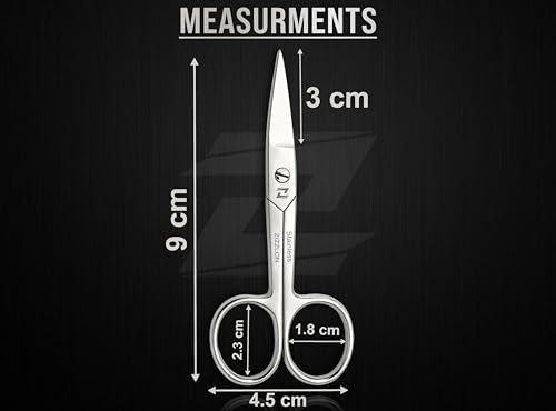 Nail Scissors Curved for Women and Men, Long Lasting Sharp Nickel Plated for Manicure and Pedicure, German Quality Multipurpose Professional Eyebrow Scissors - style: Victorian