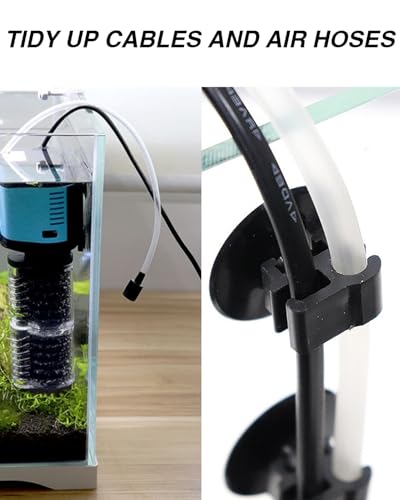 20Pcs Aquarium Suction Cup Clip for Fish Tank Oxygen Tube Hose Pump Power Cord Buckle Wire Finisher Suction Cups Aquarium Accessories