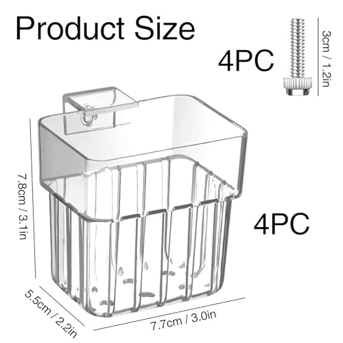 4 Pcs Aquarium Plant Holder,Hanging Fish Tank Plant Pot Aquarium Planter Cups,Suitable for Fish Tank Scene Arrangement of a Variety of Plants Hydroponics