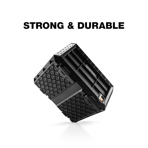 ToughBuilt – StackTech Tool Crate, Large Capacity Modular Storage with Auto-Locking System & Accessory Rails for Jobsite Organization (TB-B1-X-50) - size: Tool Crate