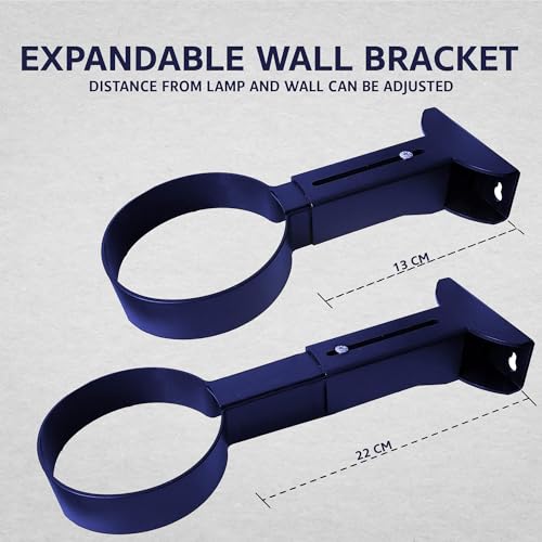 Brewish Wall Bracket for Fish Bubble Lamp | Sensory Bubble Tube Holder | Adjustable Arm for Light up to 10cm Diameter | Aquarium Light Bracket to Keep Fake Fish Aquarium Lamp Safe, Prevent Spillage