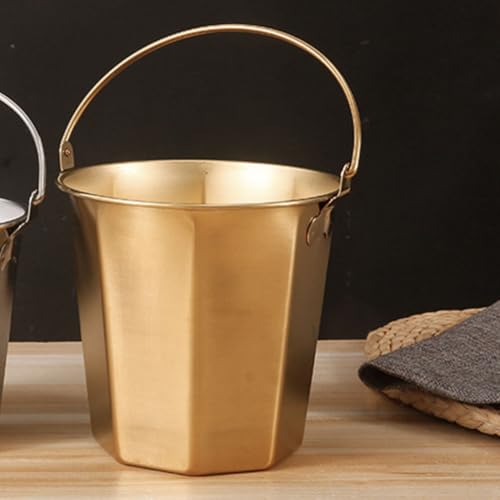Toddmomy Stainless Steel Water Bucket Handle Portable Storage Container for Outdoor Camping Fishing and Household Use and Deep Design for Versatile Liquid Storage
