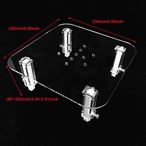 Protein Skimmer Stand, Transparent Protein Separator Bracket Adjustable Height Acrylic Protein Skimmer Bracket Protein Separator Heightening Accessories for Aquarium Fish Tank - size: Large