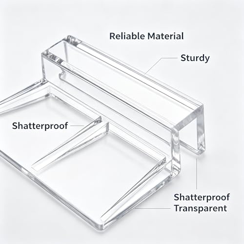 2026 New 10 Pack Transparent Aquarium Lid Clips for 6.3mm Glass,Rimless Fish Tank Cover Bracket Holder,Plastic Acrylic Top Support for Anti-Jumping and Secure Glass Covers