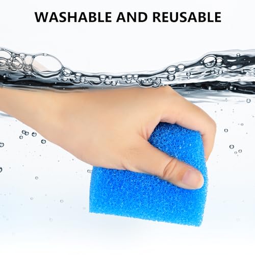 fishkeeper Replacement Filter Sponge for Aquariums (3 Pack), Washable and Reusable Biological Filter Sponge Media for Fish Tanks - size: Replacement Sponge 3PCS