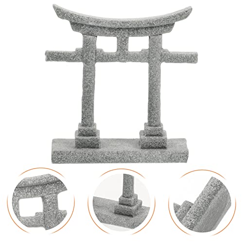 GANAZONO Japanese Torii Gate Aquarium Decor Miniature Torii Ornaments for Fish Tank Micro Landscape Prop 2.75In Table Decoration