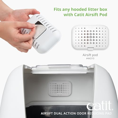 Catit Airsift Dual Action Air Purifier Pad, 2 Pack – Two Media Filter to Keep Litter Box Odors at Bay