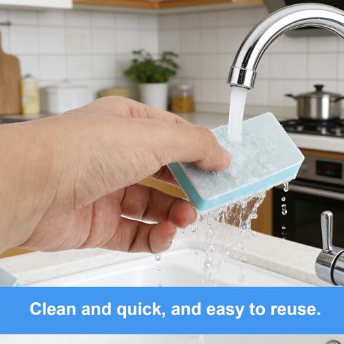 4pcs Double-Sided Fish Tank Cleaning Brushes, Aquarium Sponge Brush Fish Tank Scrubber Cleaner Palm-Sized Cleaning Tool for Aquarium Glass Home Kitchen
