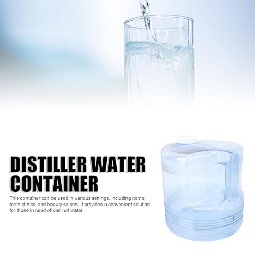 4L Water Distiller Container, 1 Gallon Plastic Water Carafe for Distiller, Replacement Distilled Water Container, Carafe for Distiller, Replacement Bottle for Countertop Distillers